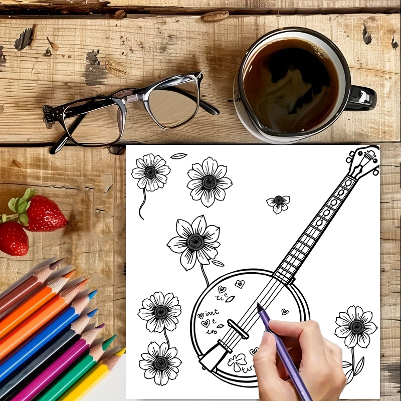 28 Pages Musical Instrument Co - Musical Instrument Coloring Pages recensione e prezzo