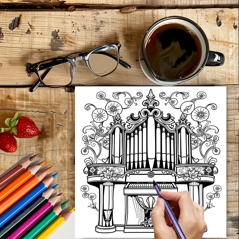 28 Pages Musical Instrument Co - Musical Instrument Coloring Pages recensione e prezzo