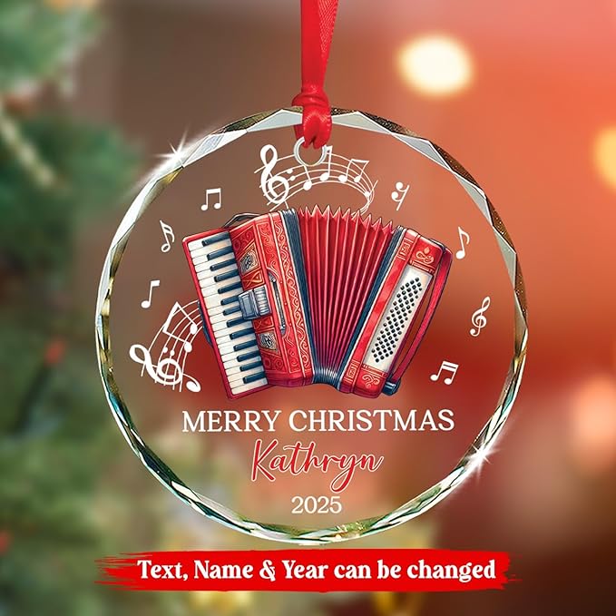 Accordion Lover Christmas Orna - Musical Instrument With Name recensione e prezzo