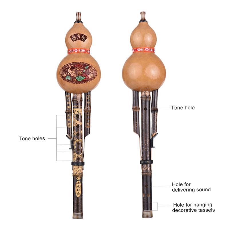 Chinese Handmade Black Bamboo  - Musical Instrument Lute recensione e prezzo