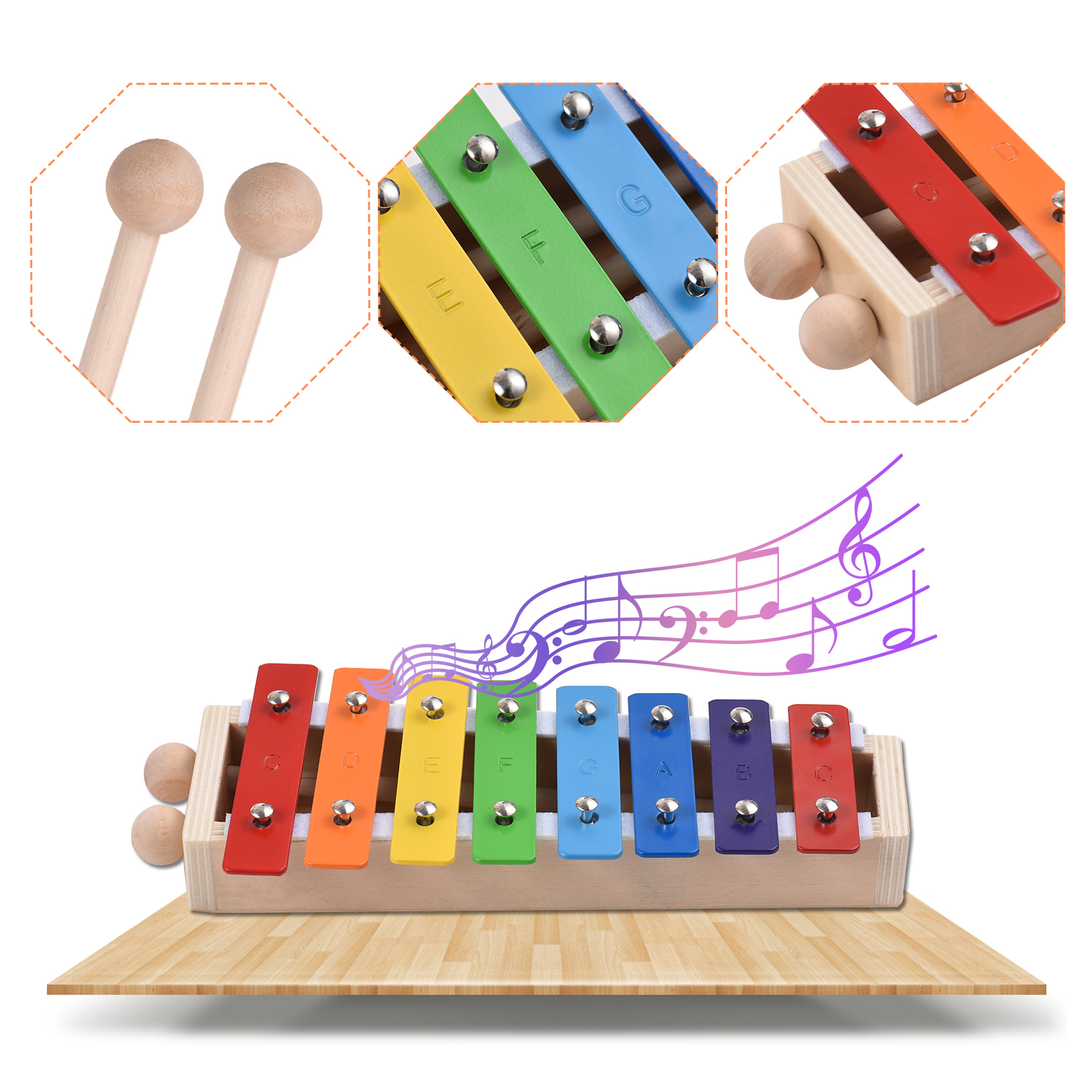 8 Keys Compact Size Xylophone  - Musical Instrument Maraca recensione e prezzo