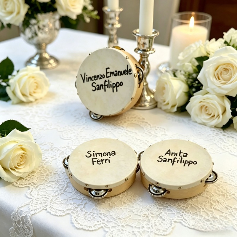 3/5PCS ﻿ Wedding Tambourine Dr - Musical Instrument With Name recensione e prezzo