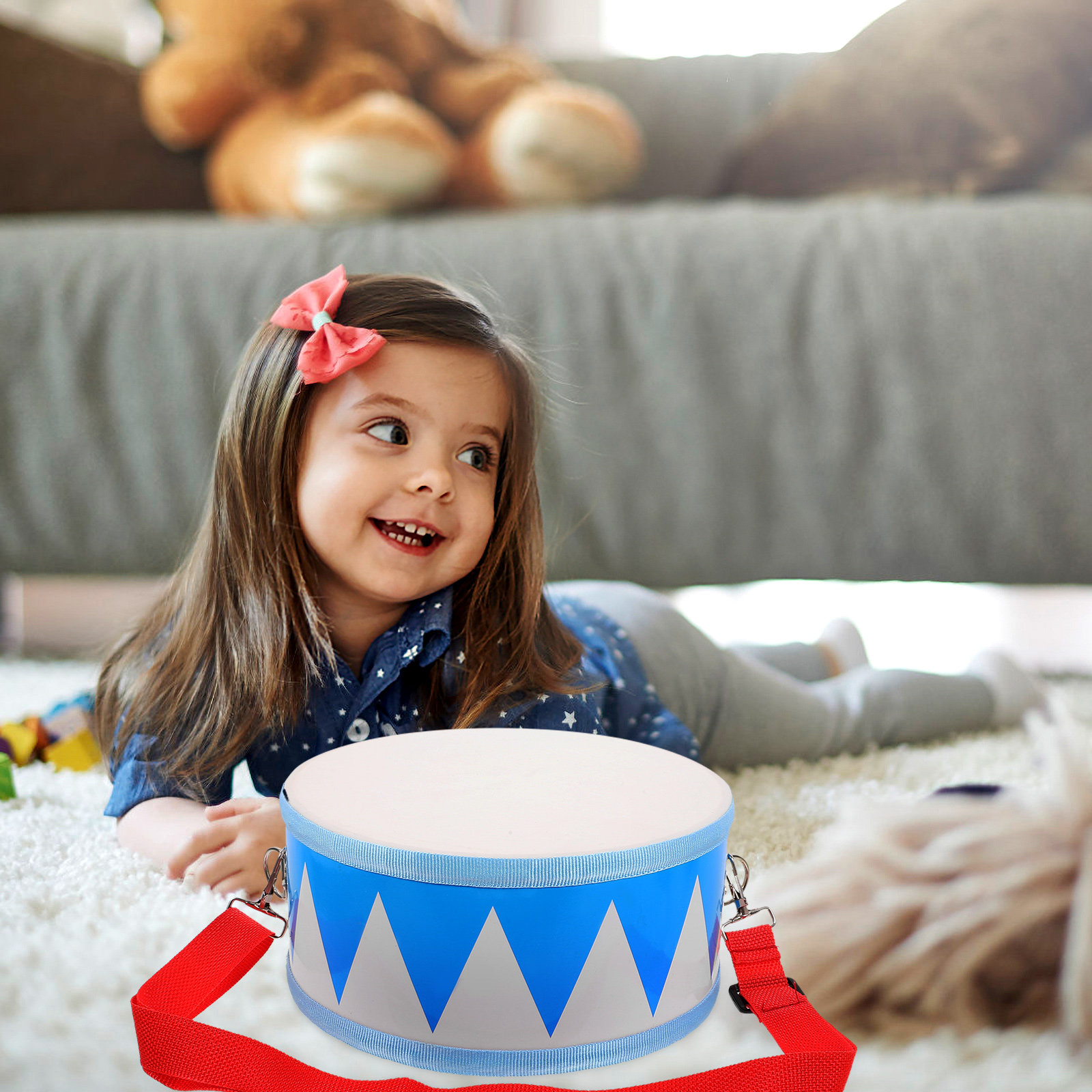 1Set Wooden Hand Drum for Kids - Musical Instrument For Toddlers recensione e prezzo