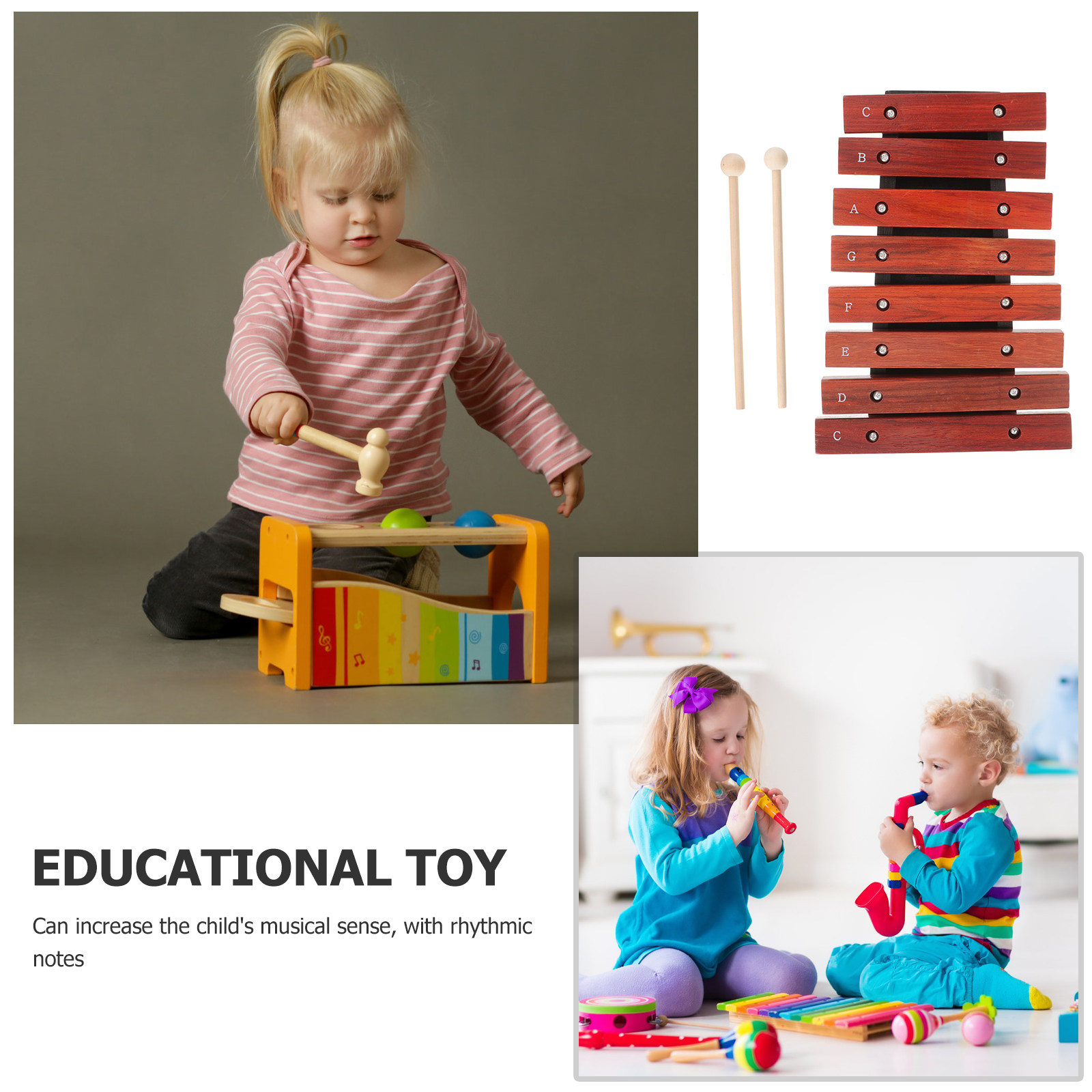 8-Note Wooden Xylophone Lightw - Musical Instrument For Toddlers recensione e prezzo