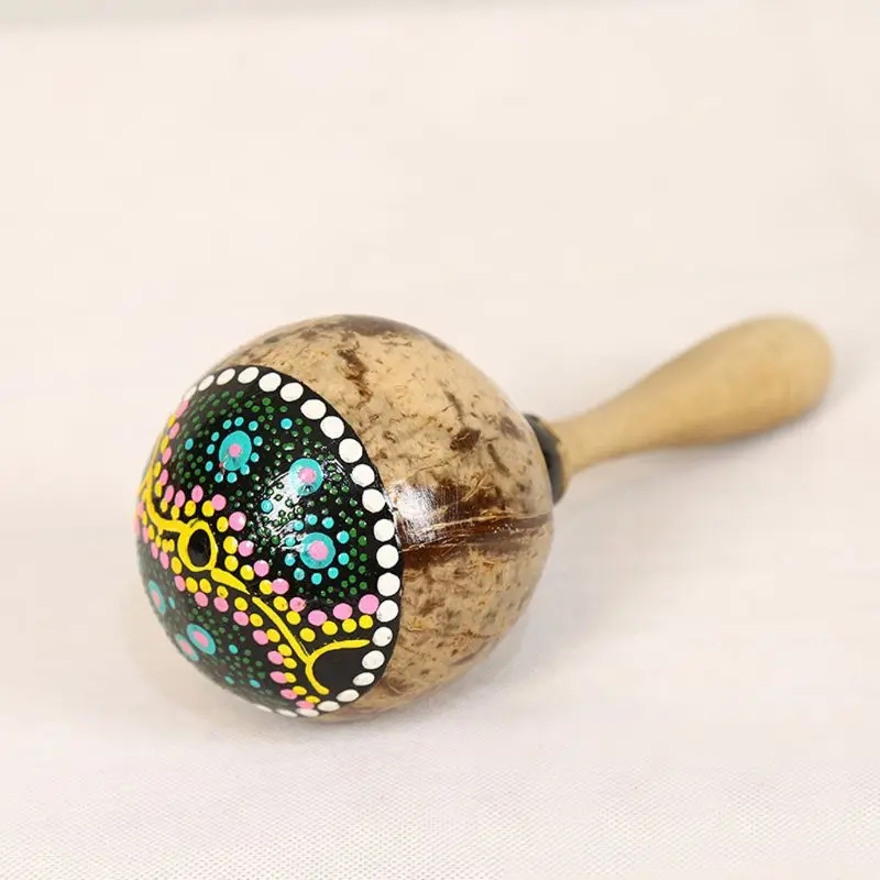 Painted Coconut Shell Maracas  - Musical Instrument Maraca recensione e prezzo