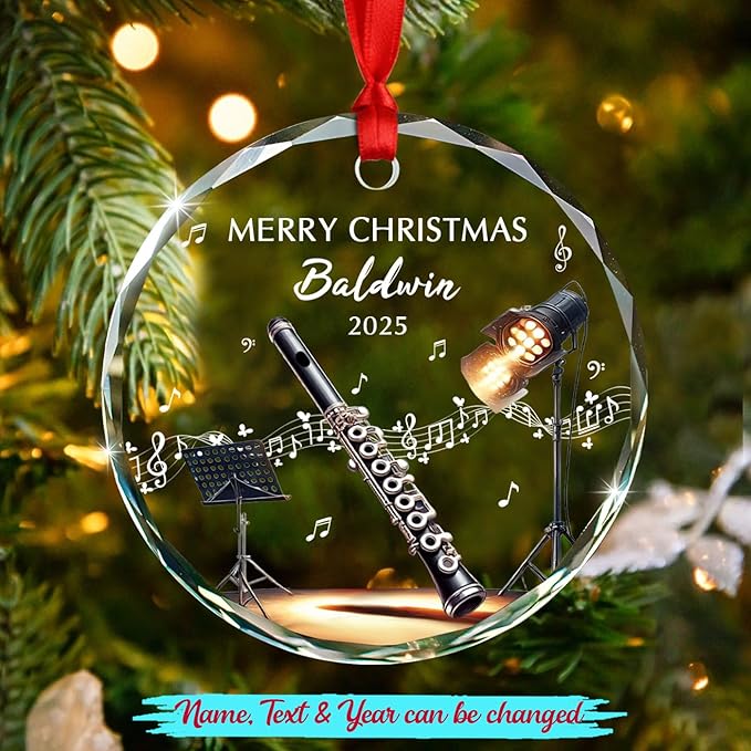 Awesome Piccolo Glass Ornament - Musical Instrument With Name recensione e prezzo