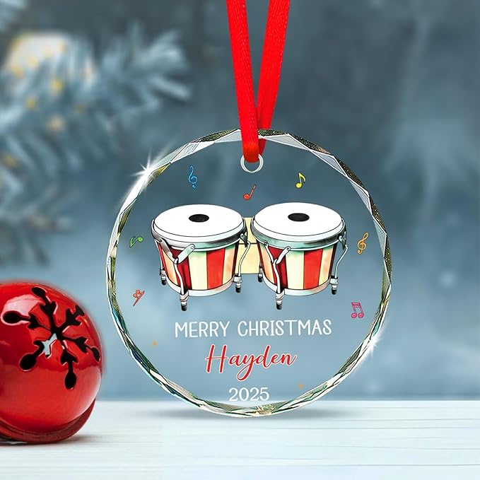 Bongo Drum Player Christmas Or - Musical Instrument With Name recensione e prezzo