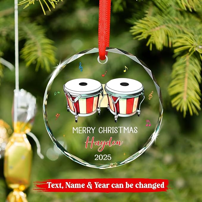 Bongo Drum Player Christmas Or - Musical Instrument With Name recensione e prezzo