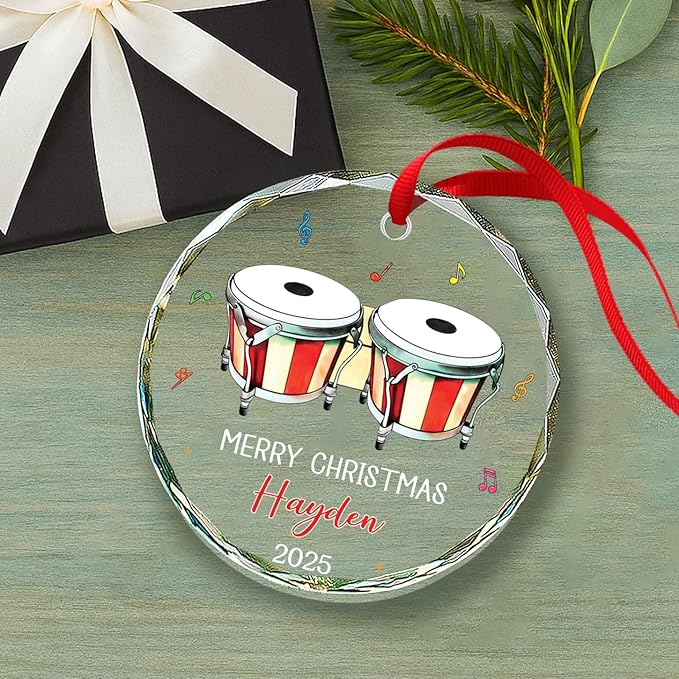 Bongo Drum Player Christmas Or - Musical Instrument With Name recensione e prezzo