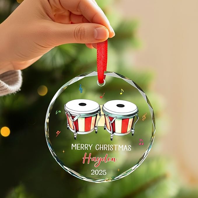 Bongo Drum Player Christmas Or - Musical Instrument With Name recensione e prezzo